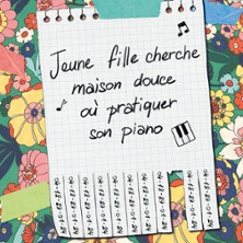 Jeune Fille cherche Maison Douce o&ugrave; pratiquer son Piano - Studio H&eacute;bertot, Paris